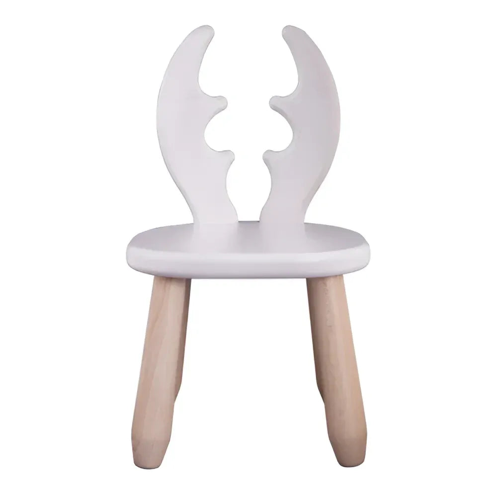 Wooden Children's Chair Natur White Deer - Wooden and Plastic Sets - Kidozia