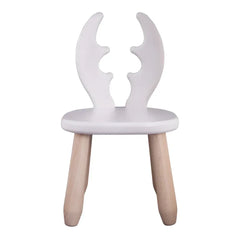 Wooden Children's Chair Natur White Deer - Wooden and Plastic Sets - Kidozia