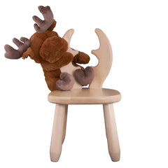 Wooden Children's Chair Natur Deer - Wooden and Plastic Sets - Kidozia