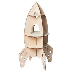 Rocket Shelf - DIY Wooden Decoration - Wall Mounted - Cut It Now