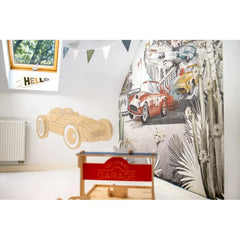 Retro Auto - Formula 1 Drevená Nástenná Dekorácia Veľkosť m - 125cmx68cm - Nástenná - Cut It Now