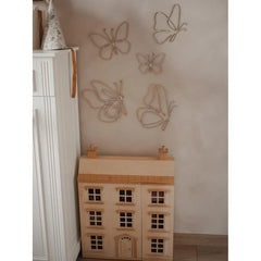 Set of 6 Wooden Butterflies - One Line Style Wall Decoration - Wall - Cut It Now