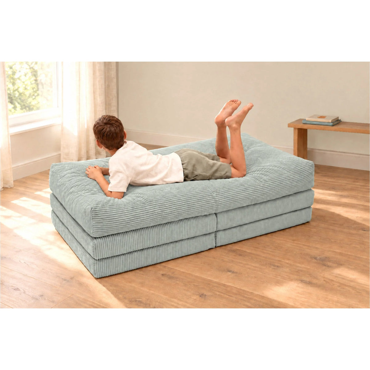 Pouf en velours côtelé Futon - Futon - Shappy