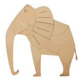 Elefante - Decoración de pared de madera estilo safari. Tamaño s - 100 cm x 98 cm - Pared - Recortar ahora