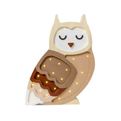 Owl Lamp - Little Lights - Wooden Lamps