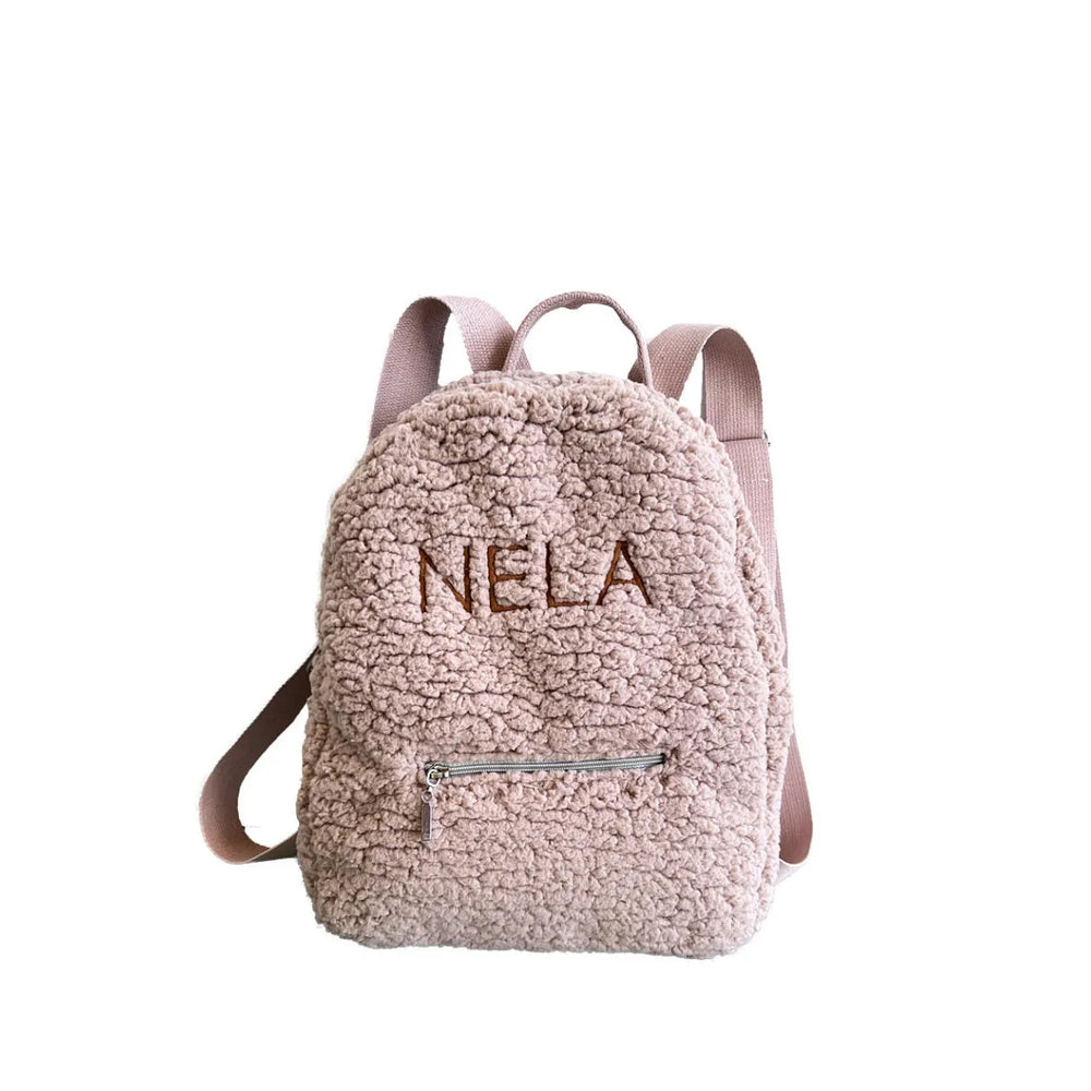 Backpack with Embroidered Name - Beige - Muzpony - Backpacks