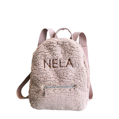 Backpack with Embroidered Name - Beige - Muzpony - Backpacks