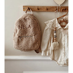 Backpack with Embroidered Name - Beige - Muzpony - Backpacks