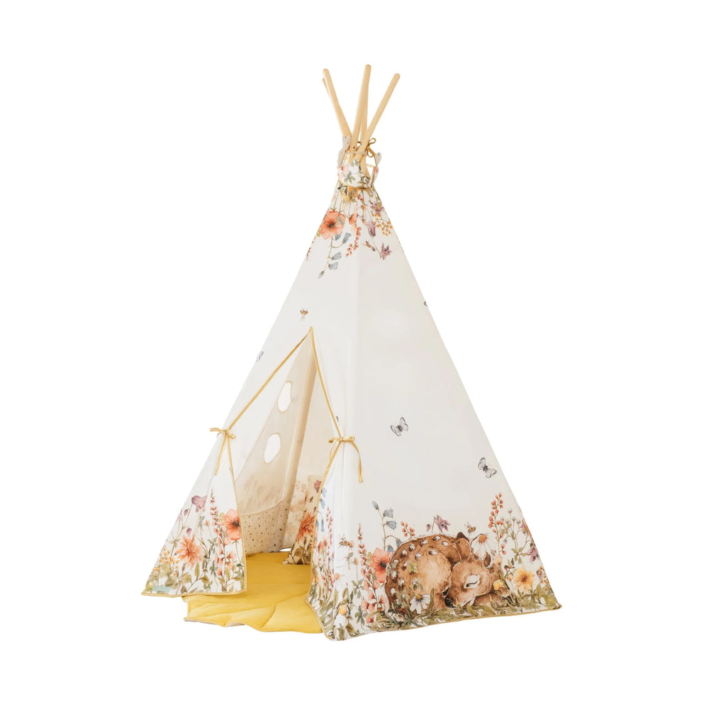 Teepee Stan s Podložkou - Divoké Kvety - Moi Mili