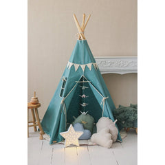 Teepee Stan so Súpravou Girlandy a Podložkou - Zlatá Hviezda - Moi Mili