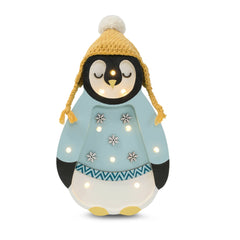 Tučniak Mini Lamp - Christmas Edition - Little Lights - Wooden Lamps