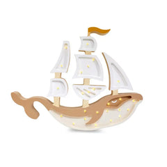 Lampada a forma di barca di balena - Piccole luci - Lampade in legno