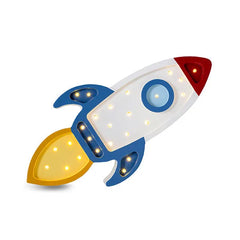 Space Rocket Lamp - Little Lights - Wooden Lamps