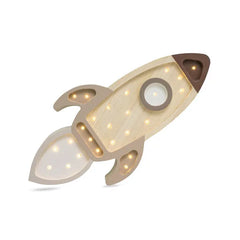 Space Rocket Lamp - Little Lights - Wooden Lamps