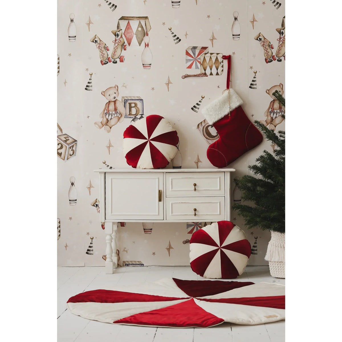 Jule Runde Patchwork Måtte - Måtter - Moi Mili