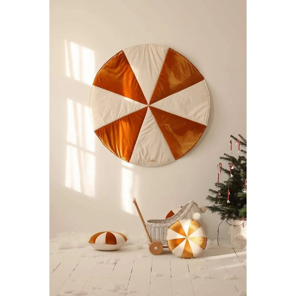 Gold Candy Christmas Round Patchwork Mat - Moi Mili - Mats