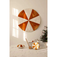 Gold Candy Christmas Round Patchwork Mat - Moi Mili - Mats