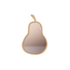 Pear Shaped Mirror - Safe Acrylic and Wooden Mirror Suitable for Kids - 23cmx35cm - Wall Decoration - Cut It