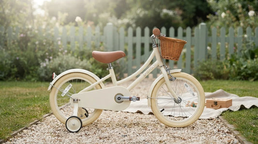 Klasický bicykel - Krémový - Banwood 16" pre deti