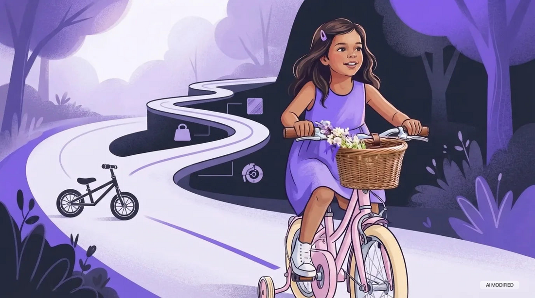 Premyslená cesta od odrážadla k bicyklu