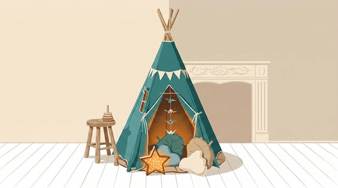 Teepee stan Moi Mili Zlatá hviezda: Bezpečný prístav pre detskú fantáziu
