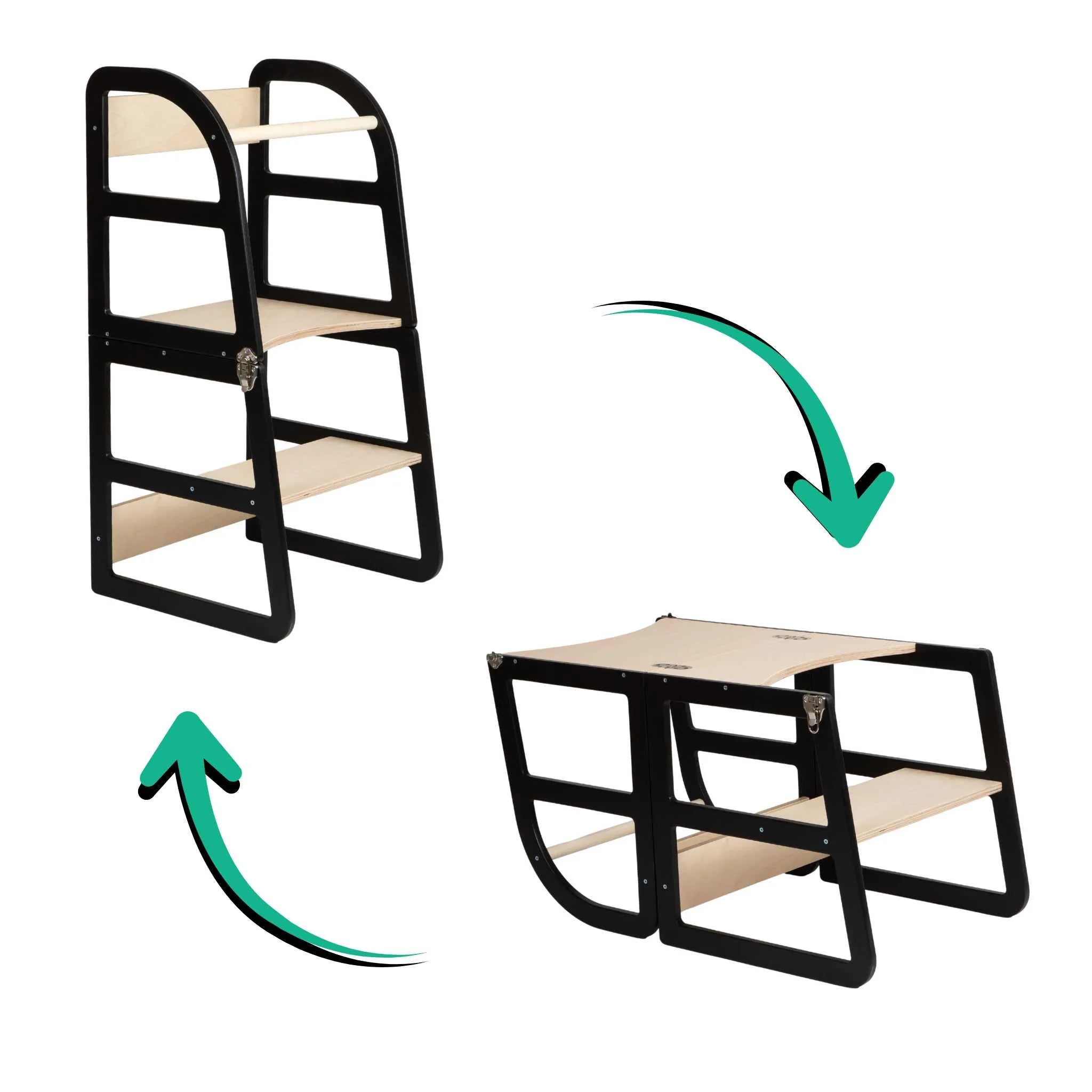 2v1 Transformovateľná Kuchynská Stolička - Veže - Leg&go