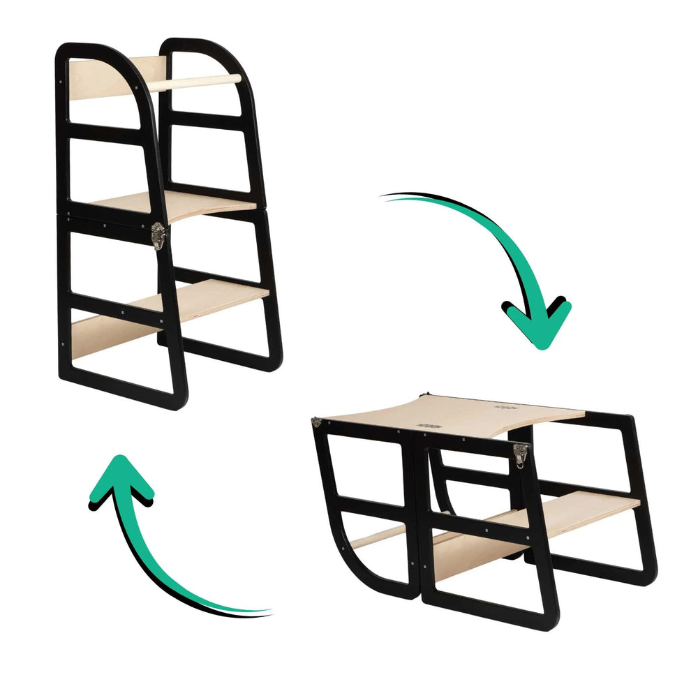 2v1 Transformovateľná Kuchynská Stolička - Veže - Leg&go