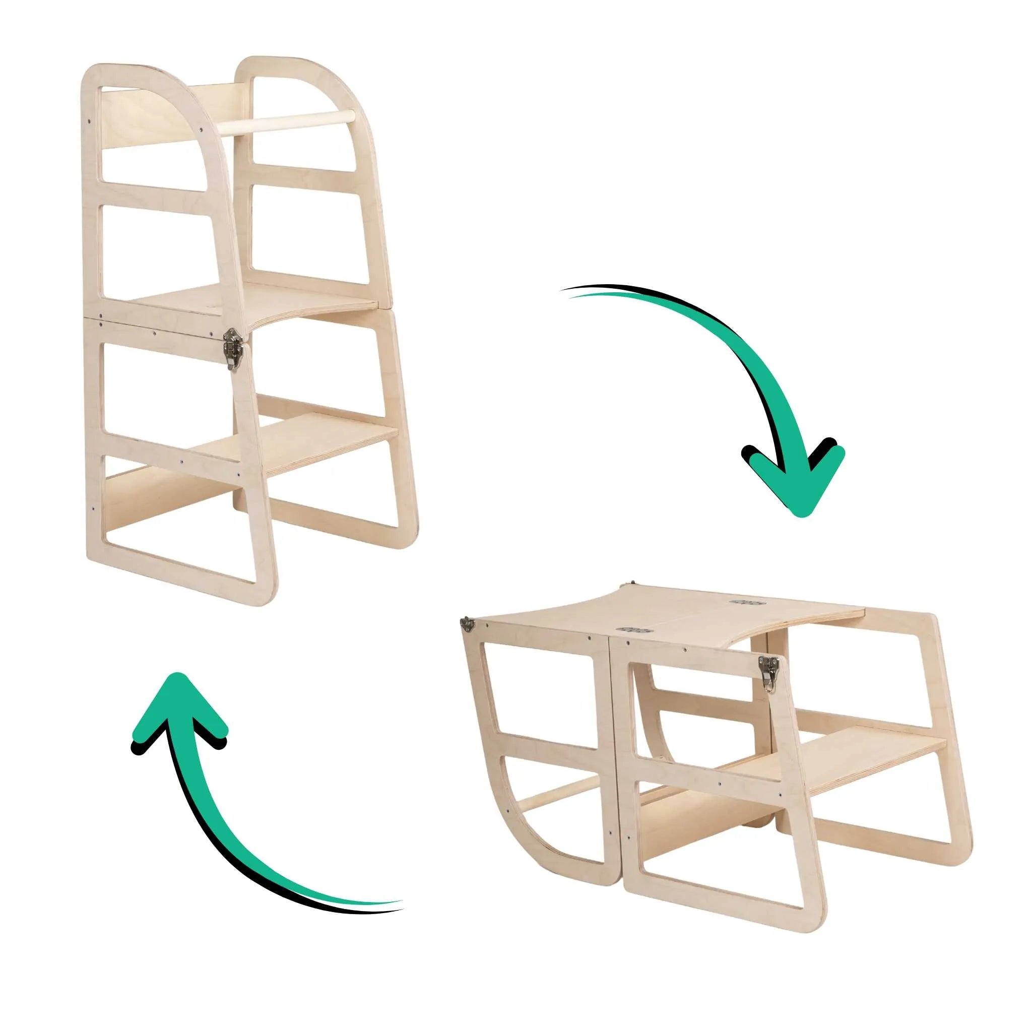 2v1 Transformovateľná Kuchynská Stolička - Veže - Leg&go
