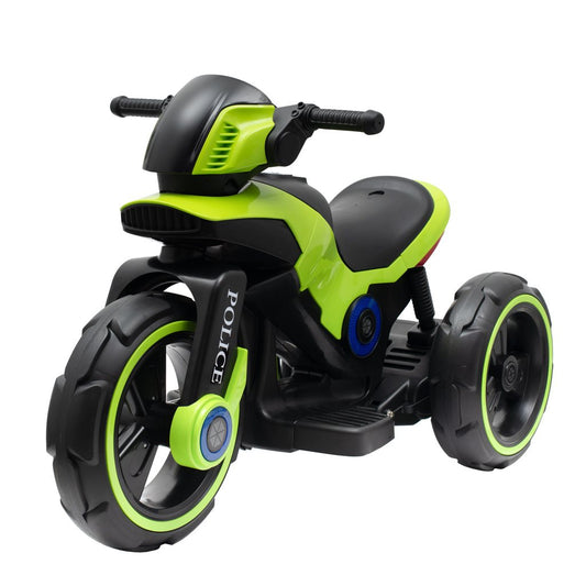 Detská elektrická motorka Baby Mix POLICE zelená - EMPTY - BABY MIX - KiiDS.SHOP