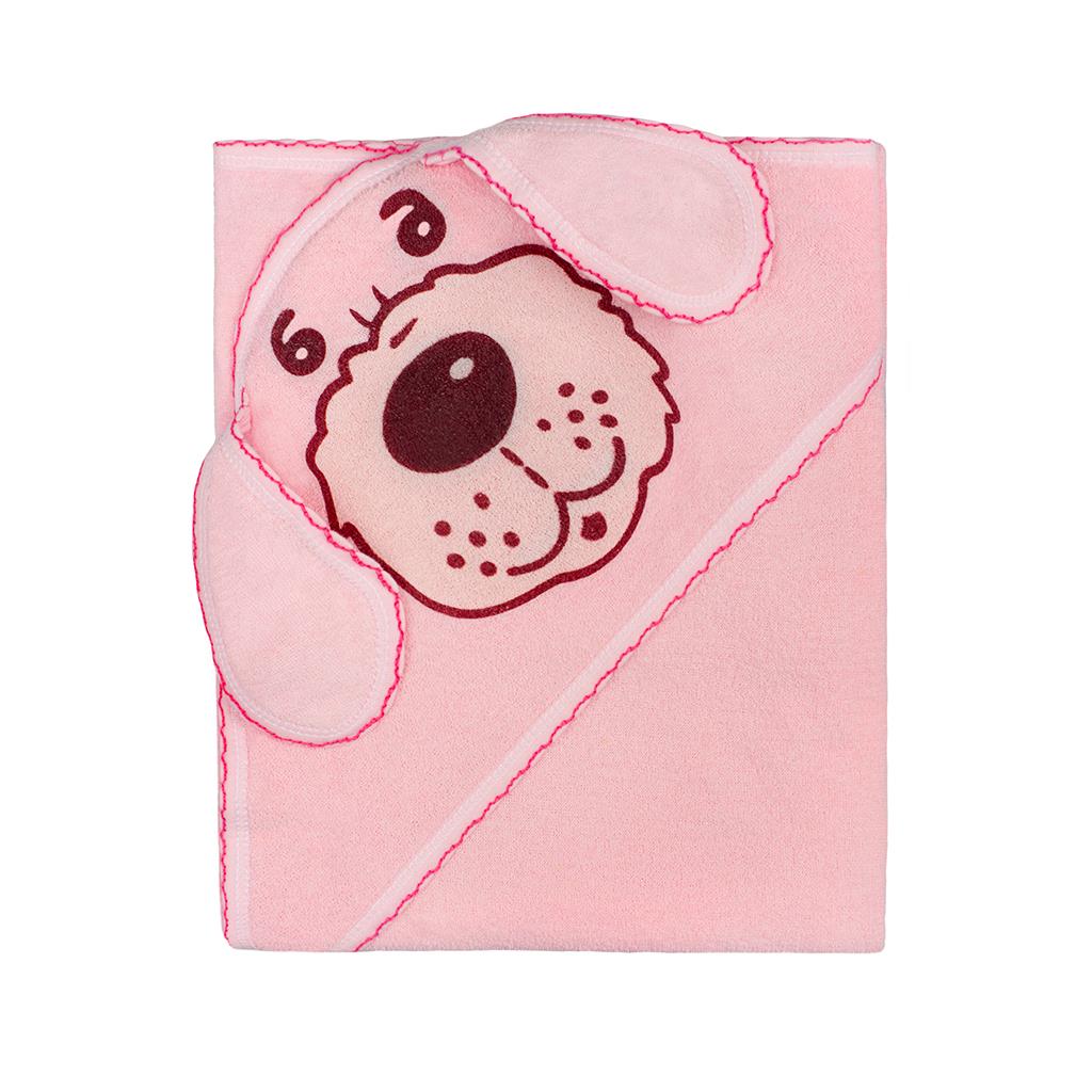 Baby terry asciugamano 80x80 cane rosa –