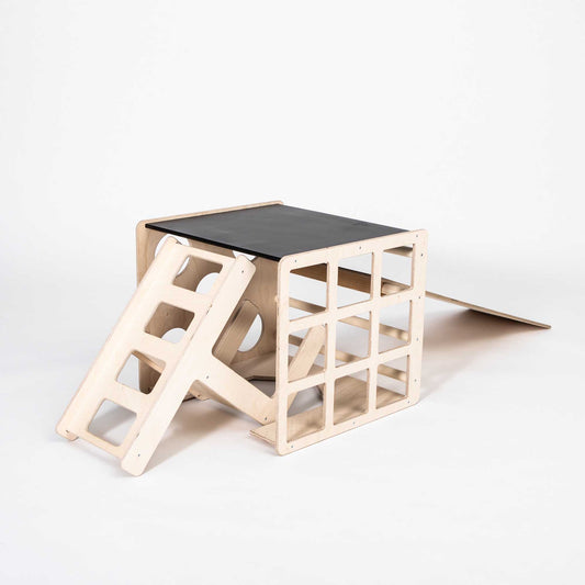 Lezecká kocka stôl 2-v-1 - stolička + rampa - Lezecké kocky - Sweet Home From Wood - KiiDS.SHOP