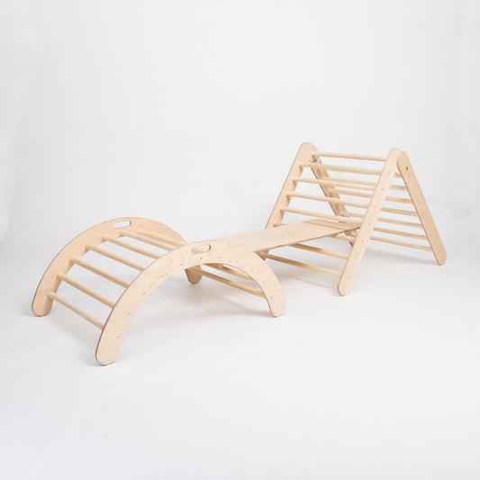 Climbing arch + Foldable climbing triangle + a ramp - Climbing triangles - Sweet Home From Wood - KiiDS.SHOP