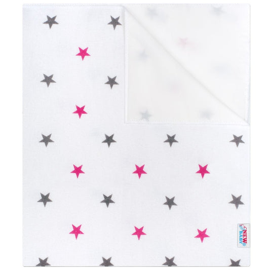 Nepremokavá flanelová podložka New Baby hviezdičky ružová - Flanelové podložky - NEW BABY - KiiDS.SHOP