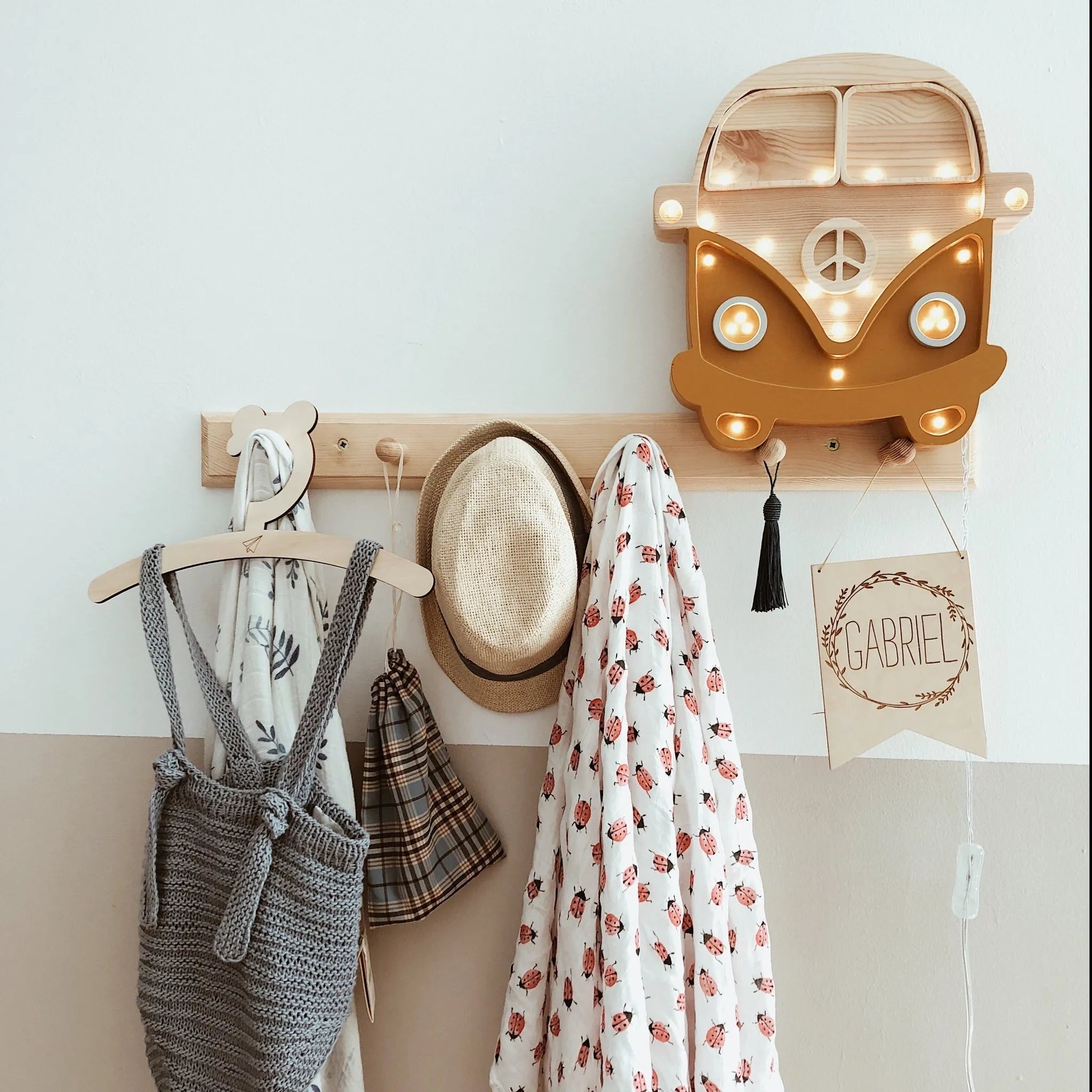 Lámpara de autobús - Luces pequeñas - Lámparas de madera