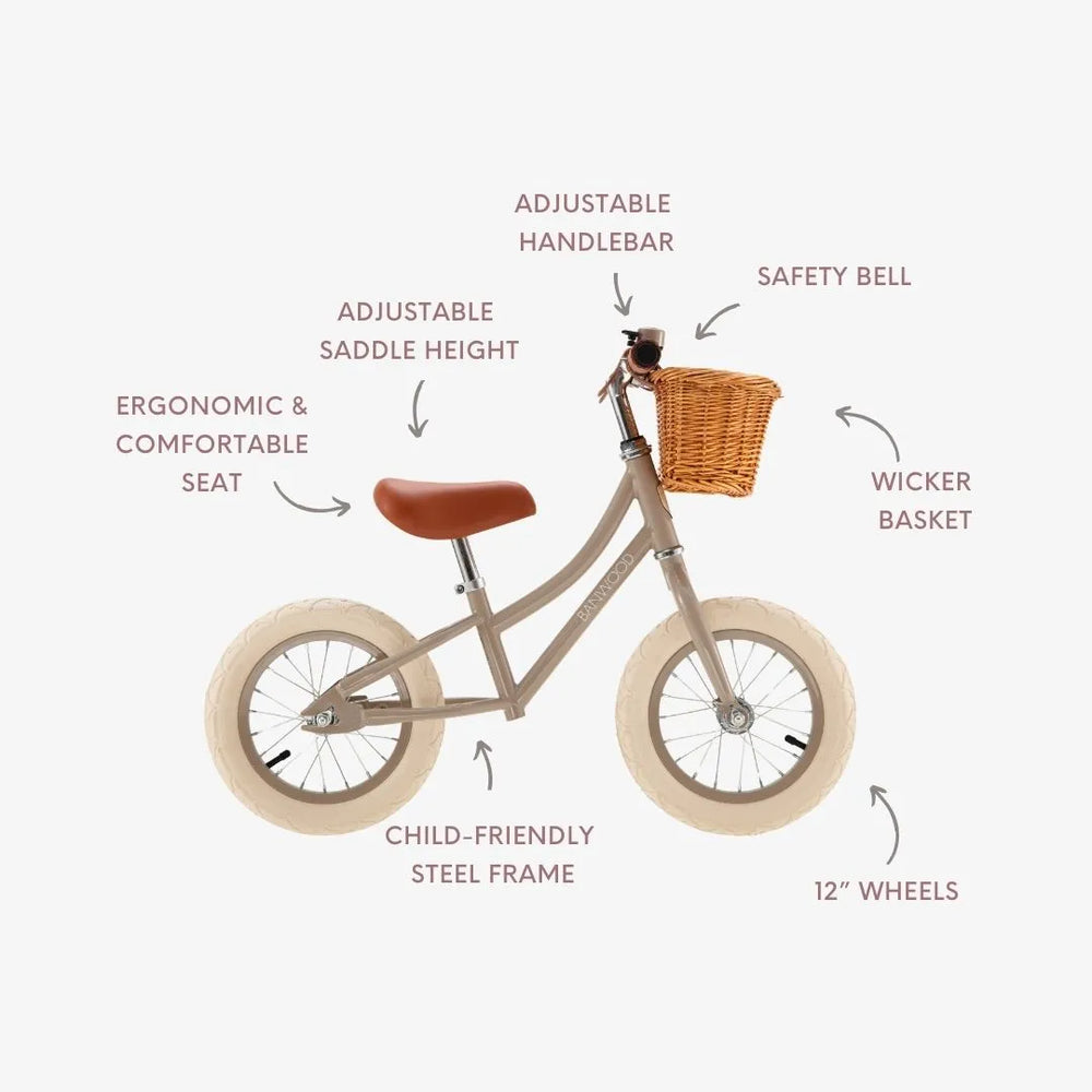 Balancecykel Vintage - Beige - Balancecykler - Banwood