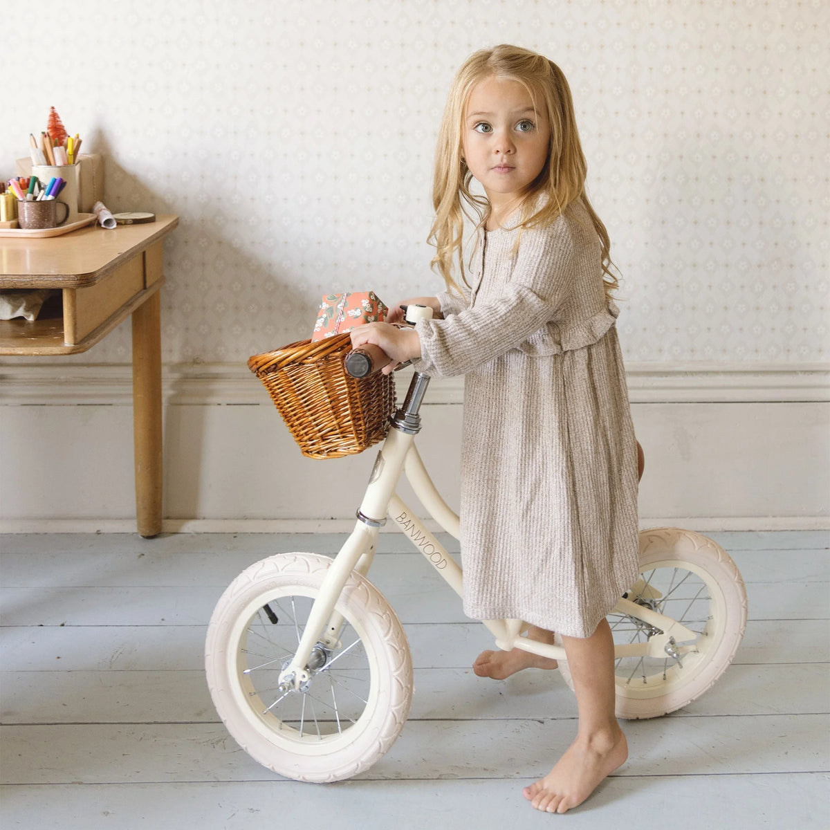 Balančný Bicykel Vintage - Krémový - Balančné Bicykle - Banwood