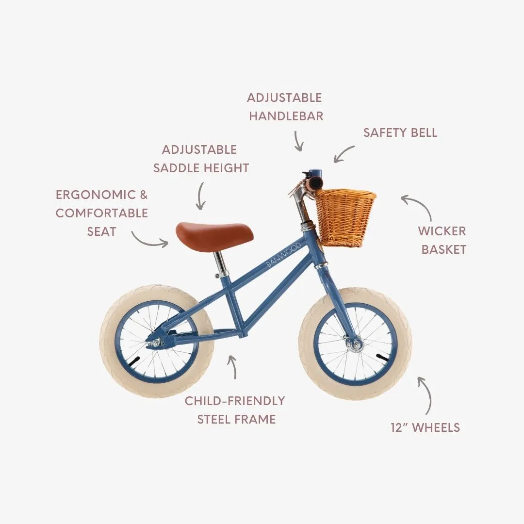 Balancecykel Vintage - Blå - Balancecykler - Banwood