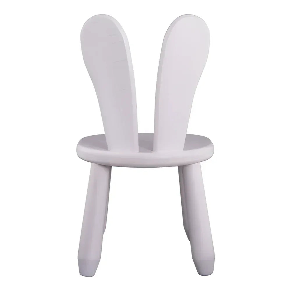Drevená Detská Stolička White Bunny - Drevené a Plastové Sety - Kidozia