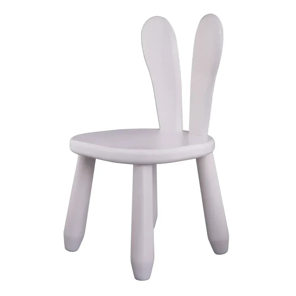 Drevená Detská Stolička White Bunny - Drevené a Plastové Sety - Kidozia