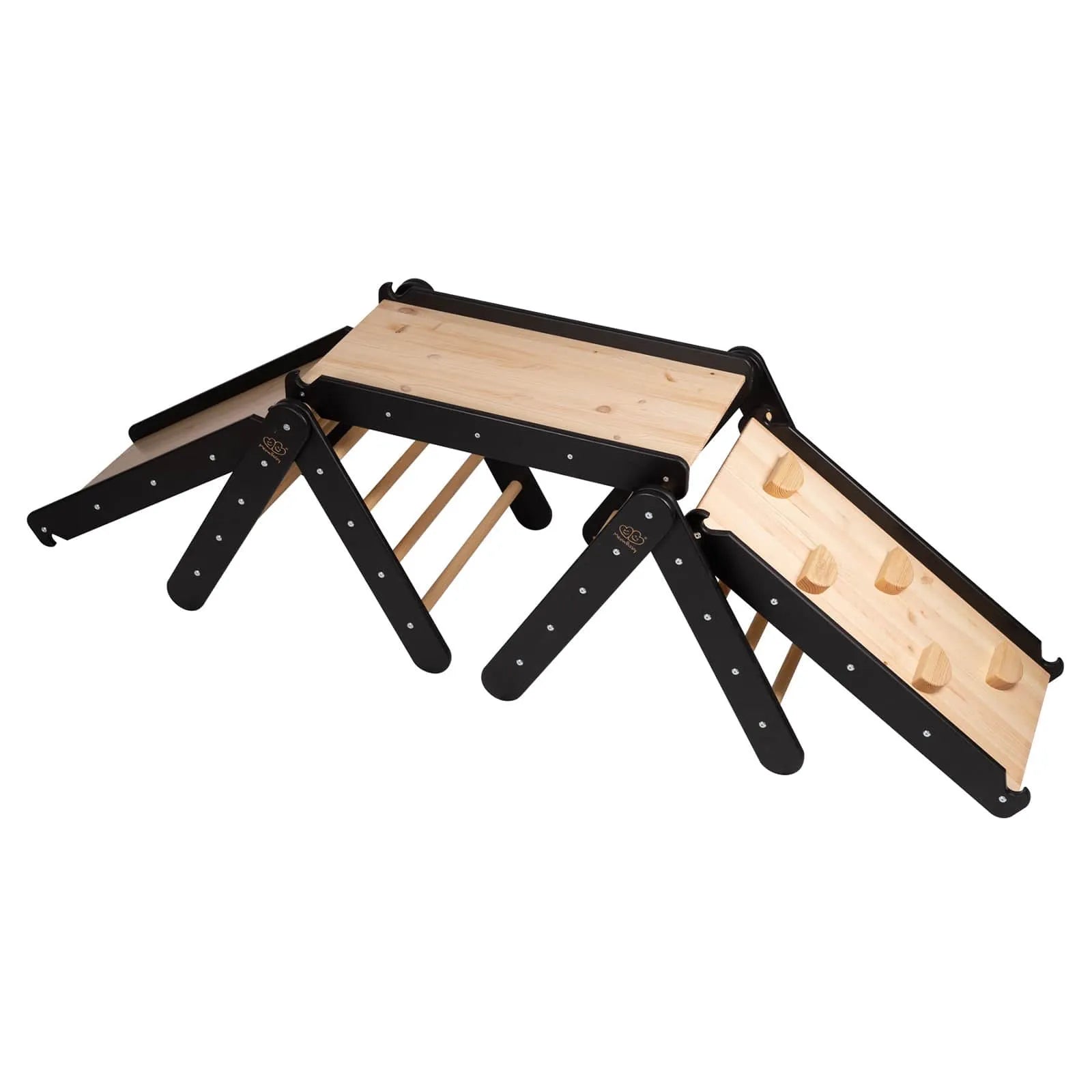Šplhací Trojúhelník pro Děti se skluzavkou a Prolézačkou - Montessori > Wooden Climbing Triangle Sets - Meowbaby