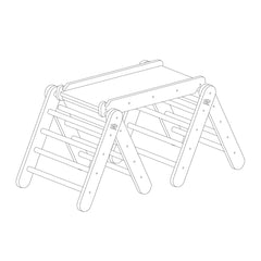 Šplhací Trojúhelník pro Děti se skluzavkou a Prolézačkou - Montessori > Wooden Climbing Triangle Sets - Meowbaby