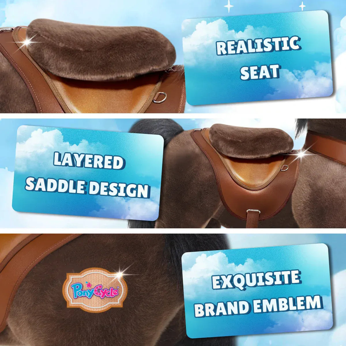 Jazdecký Koník - čokoládovo Hnedý - Model y - Jazdecké Koníky - Ponycycle