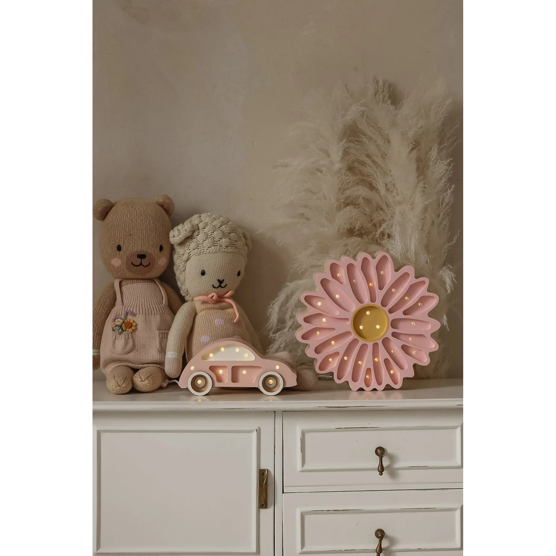 Daisy Lampa Ružová - Drevené Lampy - Little Lights