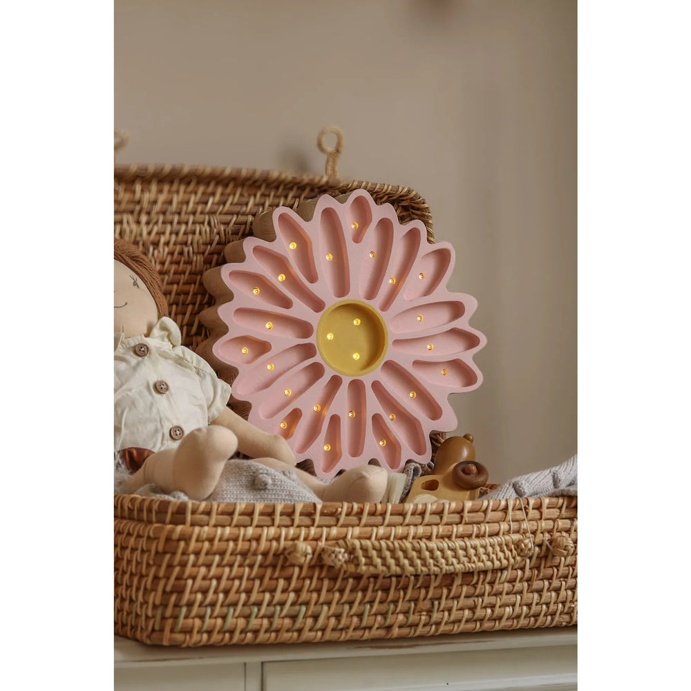 Daisy Lampa Ružová - Drevené Lampy - Little Lights