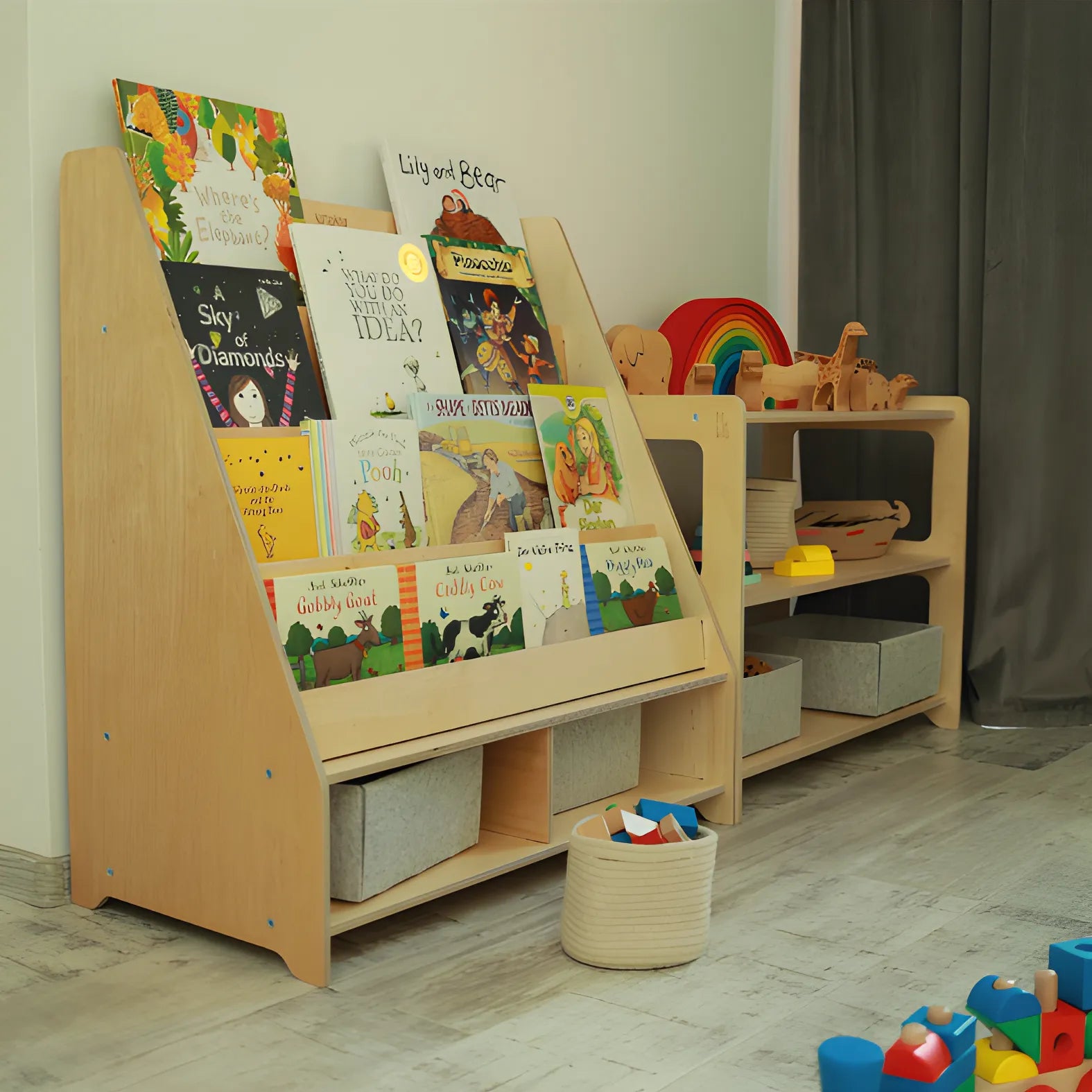 Kinderbibliothek - Montessori-Regal - Katehaa