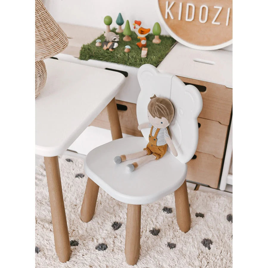 Detská Sada Biely Macko - Drevené a Plastové Sety - Kidozia