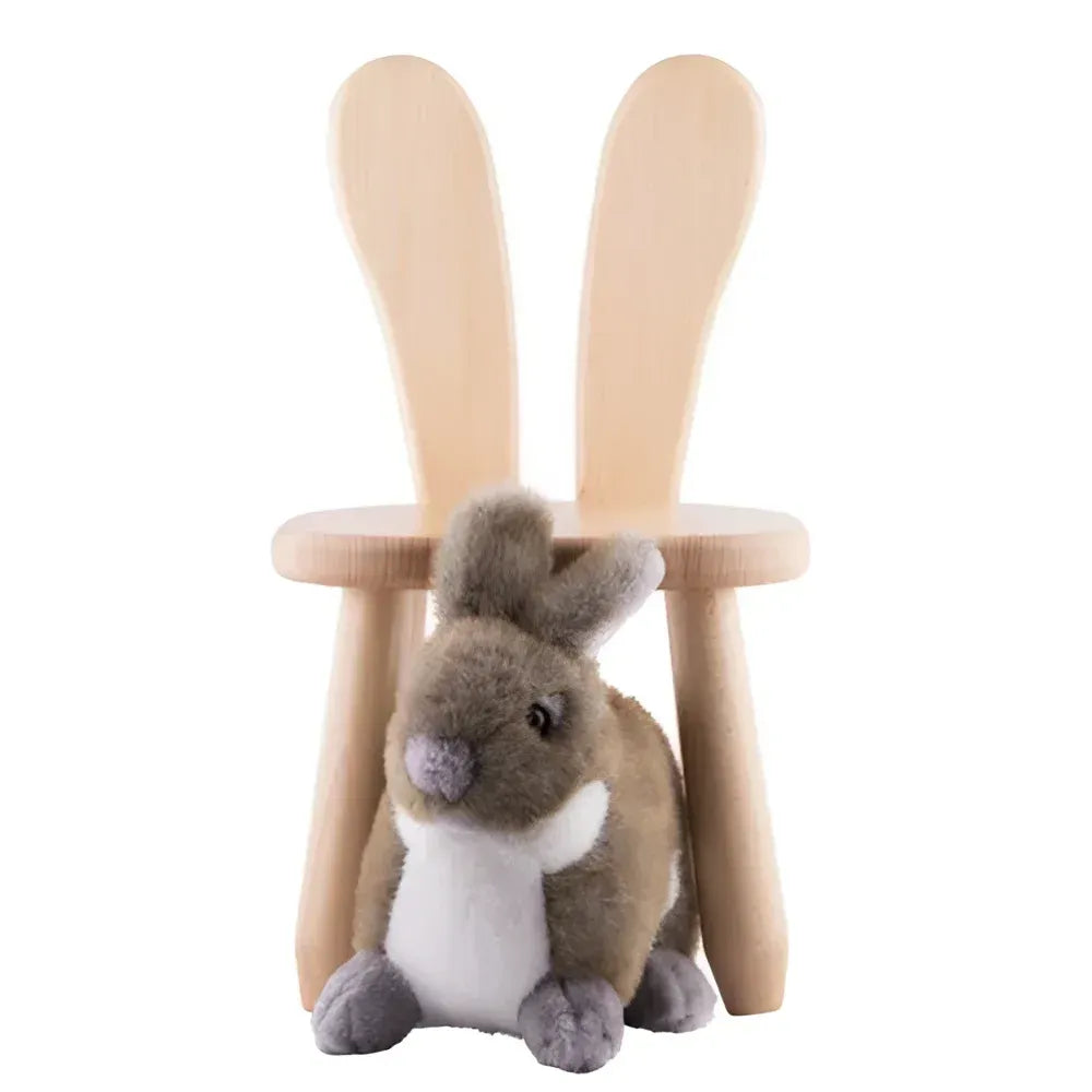 Drevená Detská Stolička Natur Bunny - Drevené a Plastové Sety - Kidozia