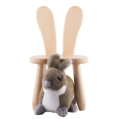 Drevená Detská Stolička Natur Bunny - Drevené a Plastové Sety - Kidozia
