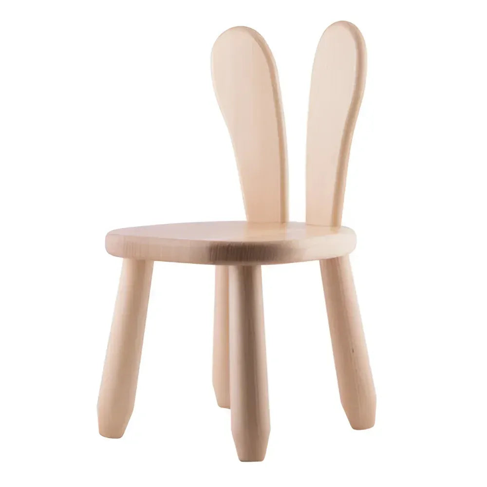 Drevená Detská Stolička Natur Bunny - Drevené a Plastové Sety - Kidozia