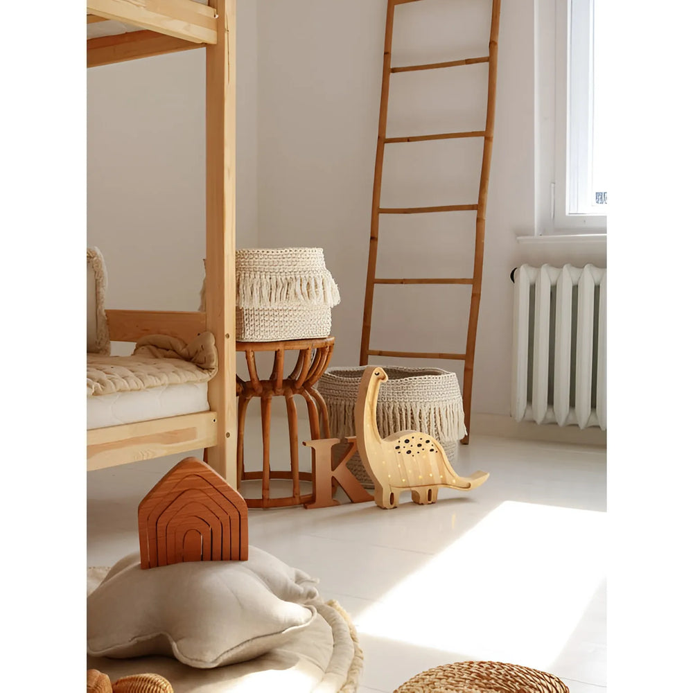 Dino Diplodocus Lamp - Little Lights - Wooden Lamps